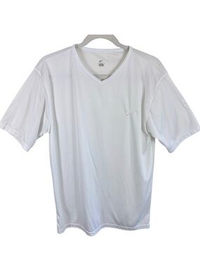 Nike Dr-Fit White Short Sleeve V-Neck Lightweight T-Shirt Men's Size Large